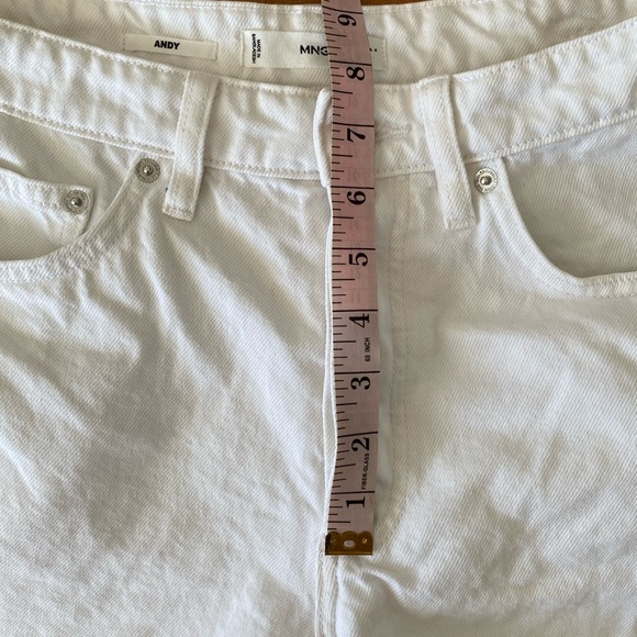 ❤️ Mango White Cotton Shorts Size 4 EUR 36 NWOT - Picture 10 of 14